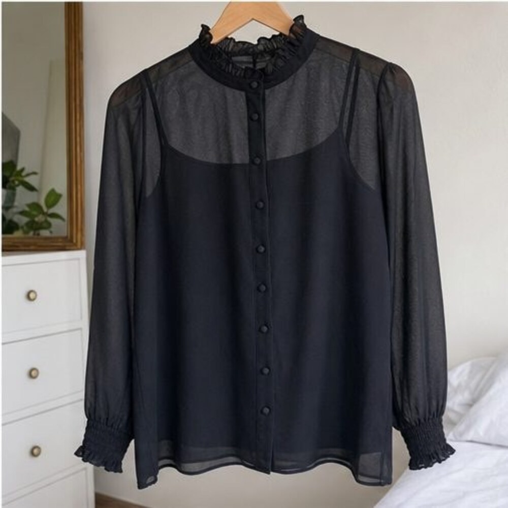 Taupe Smocked Top